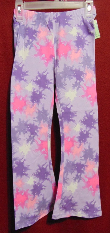 Girls Extremely Me Flare Leggings Size 4 Pink & Purple Tie Dye NEW With tag!