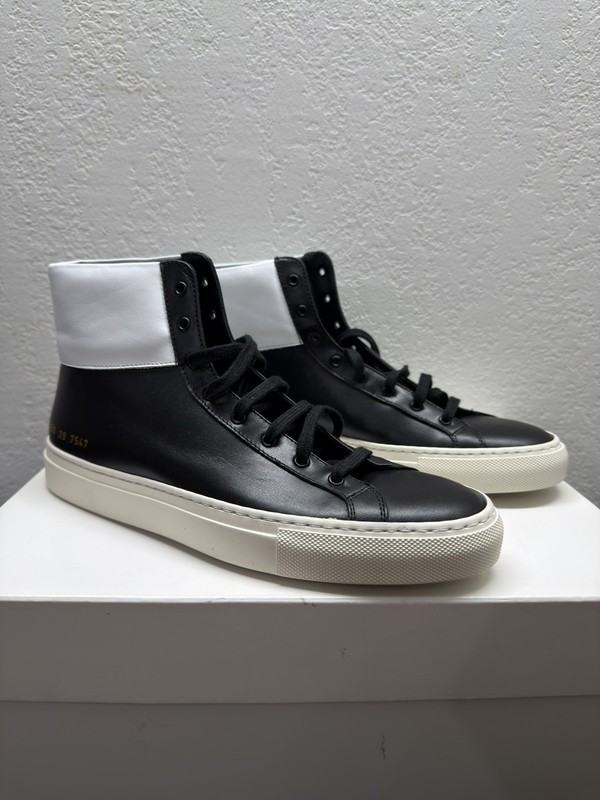 Common Projects ACHILLES RETRO HIGH BLACK 2050 Size 39 NEW