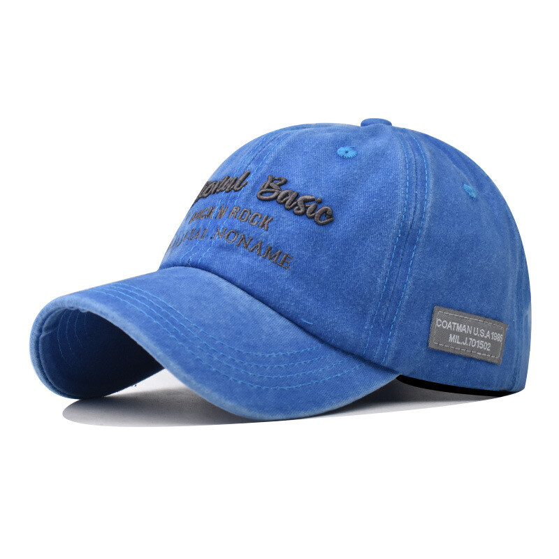 Adjustable Sports Cotton Washed Letter Baseball Cap Outdoor Hat for Men Women gallery