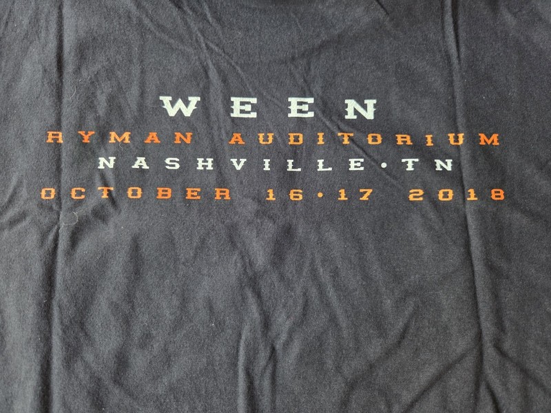 WEEN - RYMAN NASHVILLE BOOGNISH 2018 TOUR T-Shirt Mens XLARGE Brand New gallery