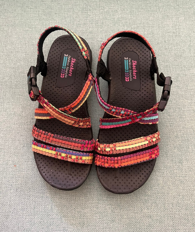 Skechers Outdoor Lifestyle Trail Strappy Sandal Multicolor Women 6.5 Boho Hippie