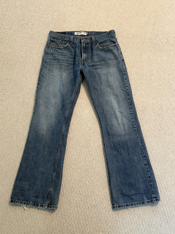 2000s Levis 527 Slim Bootcut Jeans Mens 34×32 Medium Wash Blue Denim Low Rise