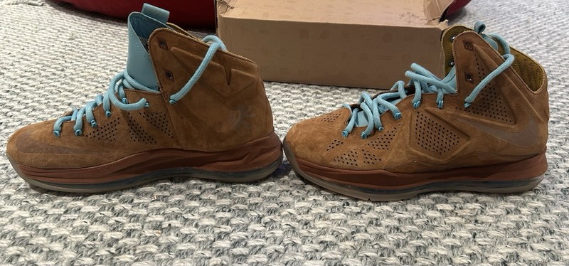 Lebron 10 Hazelnut Size 10 , Lightly Worn, Damaged Original Box