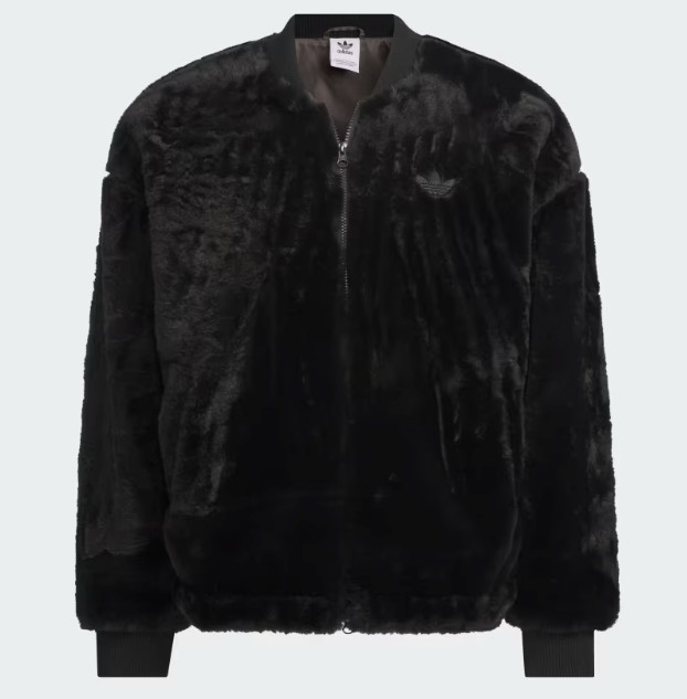 Adidas NEW Fur Jacket Black JD3776