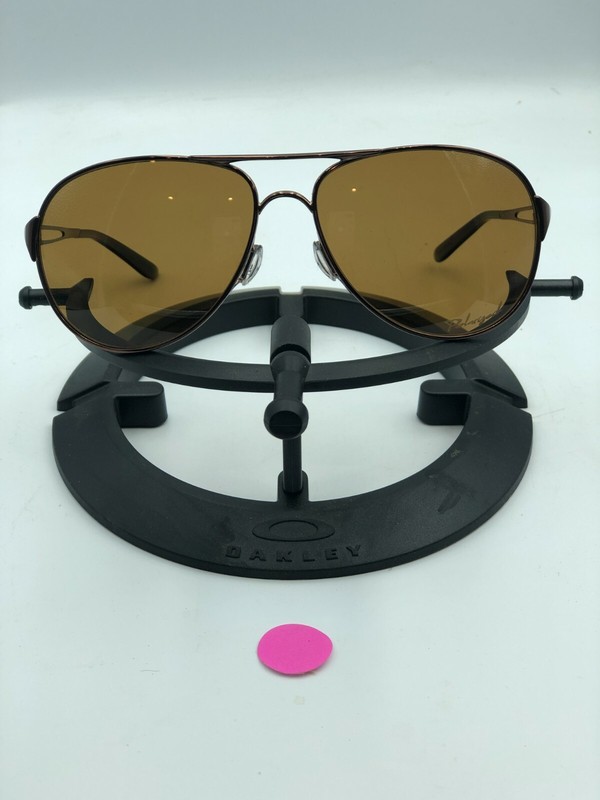 Oakley CAVEAT Brunette Polarized Bronz Womens 60mm Aviator Sunglass OO4054-05