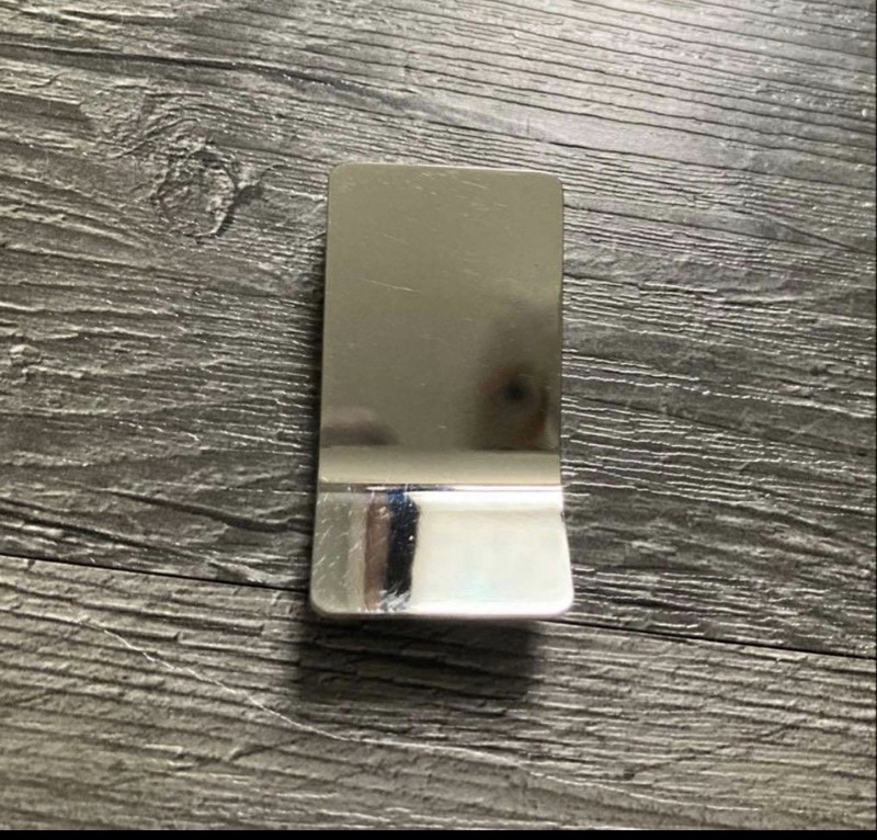 GUCCI Interlocking GG Logo Money Clip Black Silver Slim Made in Italy gallery