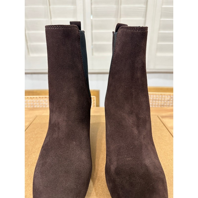 Madewell Sylvia Chelsea Round Toe Boot Coffee Bean Brown Suede Size 6 NWOB Comfy gallery