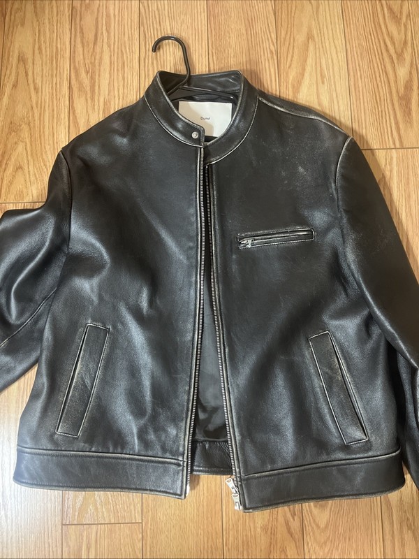 Dunst Leather Racer Jacket Brown Size L