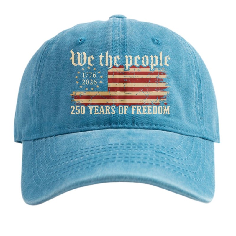 Unisex We The People 1776-2026 250th Anniversary Dad Hat USA Flag Patriotic Cap gallery