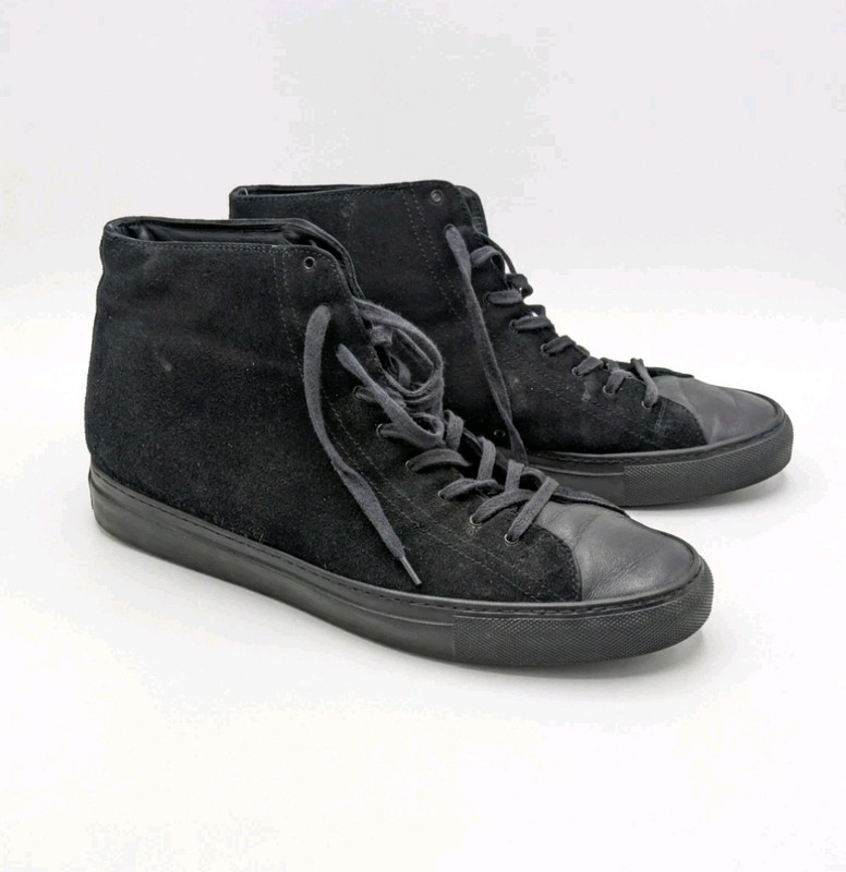 Common Projects Hi-Top High Suede/Leather Black Sneakers EU 44 Mens 11
