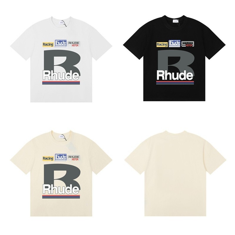 2025 RHUDE Men Women High Quality Letter Cotton Short Sleeve POLO T-Shirt S-2XL gallery