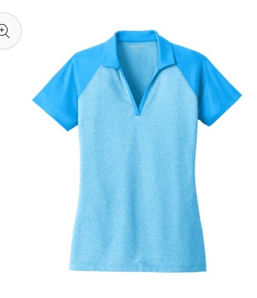 Sport-Tek Womens PosiCharge Racer Mesh Raglan Heather Block Polo Shirt Size 4XL