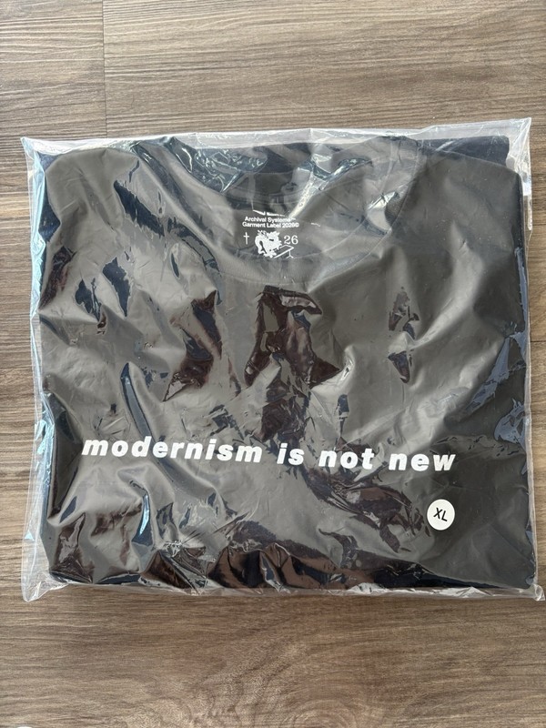 VIRGIL ABLOH ARCHIVE MODERNISM BLACK TEE SHIRT XL WORLD’S FAIR 2026 ALASKA