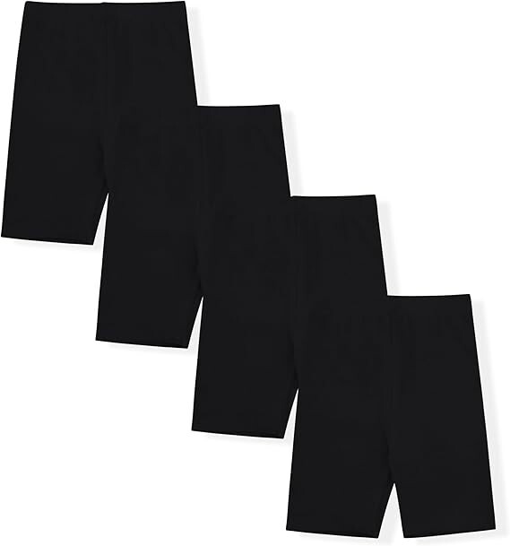 Studio 3 Girls 4Pack Black Biker Short Size 2T 3T 4T 5T 4 5/6 6X 7/8 10/12 14/16