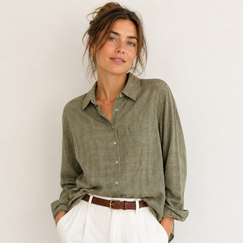 Vintage Orvis Old Money Linen Button Up Top Womens 8 Granola Earthy Lagom Preppy
