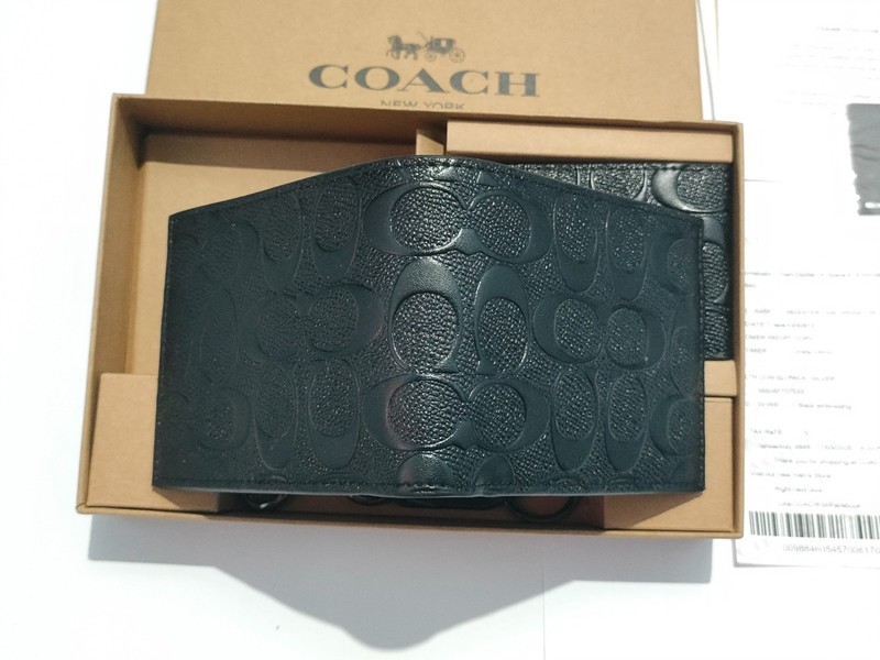 MEN'S 3 IN 1 WALLET BOXED GIFT SET IN SIGNATURE CANVAS BLACK gallery