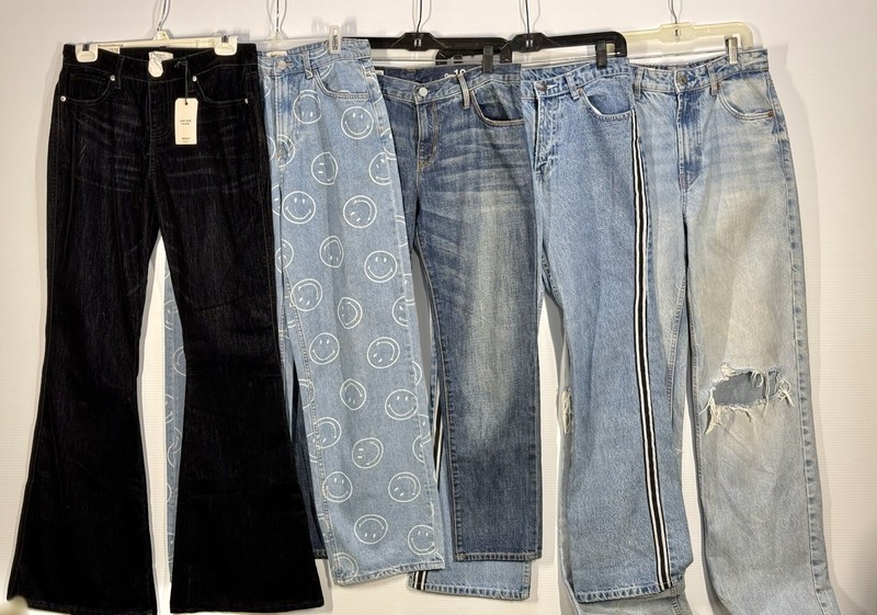 Womens Y2K Jeans Bundle/Lot 5 Pcs - Size 28 Jordache Forever 21 Zara H&M Flare