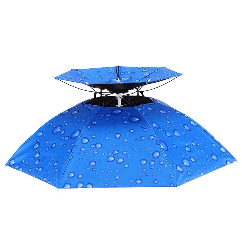 Foldable Fishing Sunshade Headwear Umbrella Hat UV Protection Sunscreen Caps US gallery