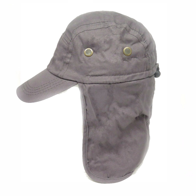 Sun Neck Protector Hiking Army Military Snap Brim Cap With Ear and Neck Flap Hat gallery