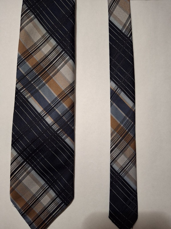 Mens Slim Skinny Neck Tie Striped Necktie Business Narrow Polyester 55″ L 3″ W