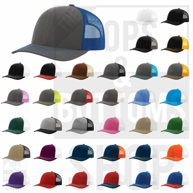 Richardson Trucker Ball Cap Meshback Hat Snapback Cap Trucker Hat Cap – 112