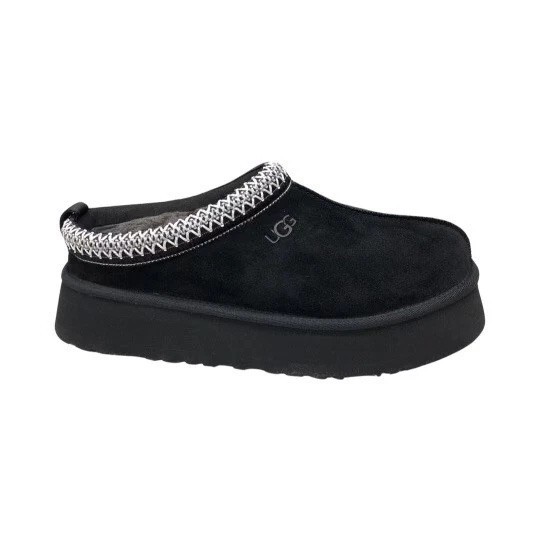 UGG Tazz Black Platform womens shoes 1122553 Slippers Suede Size 10