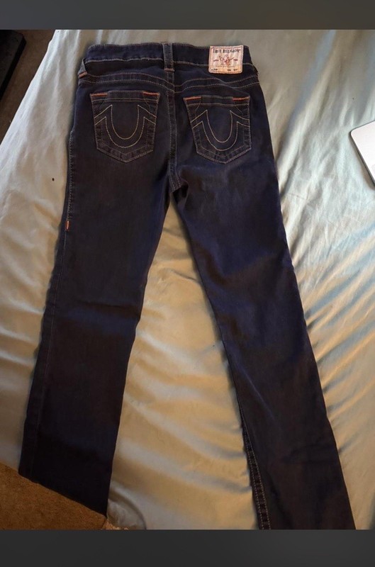 True Religion Women’s Dark Wash Blue Denim Skinny Jeans Low Rise 5-Pocket