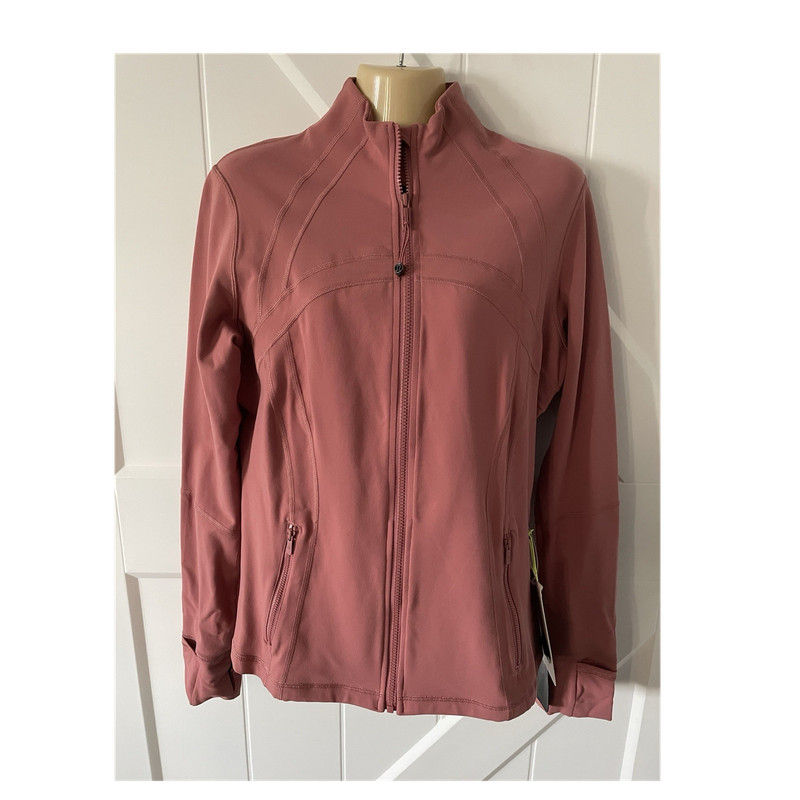 lululemon Define Jacket *Luon Pink 12 Full Zip Thumbholes Zip Pockets Slim Fit
