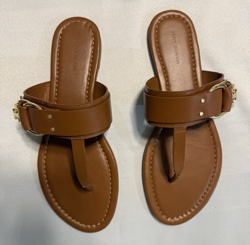 Tory Burch Tan Masden Flats sandals . Size - 9.5M gallery