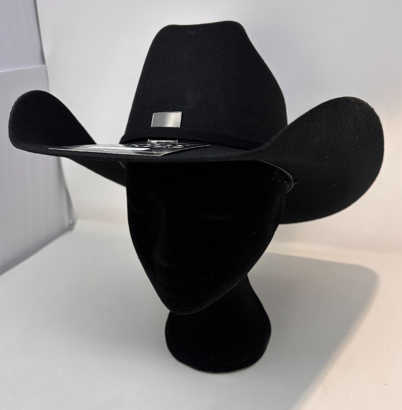 Cody James 3X Wool Felt Cowboy Hat New Black Buckle 4-1/4″ Brim Handcrafted