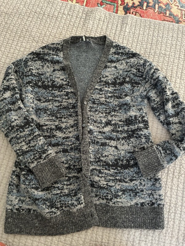 Athleta Heathered Grey Merino Wool Blend Sweater Size L