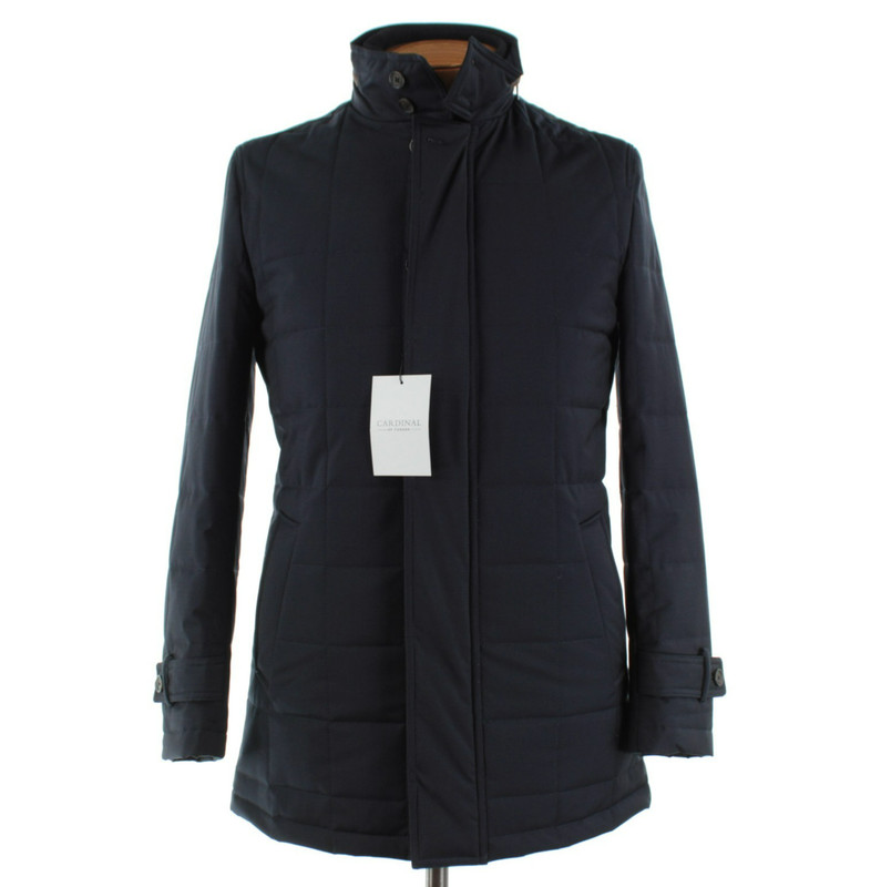 Cardinal of Canada NWT Wool Quilted Jacket w/ Hood Size S (36-38 US) In Navy