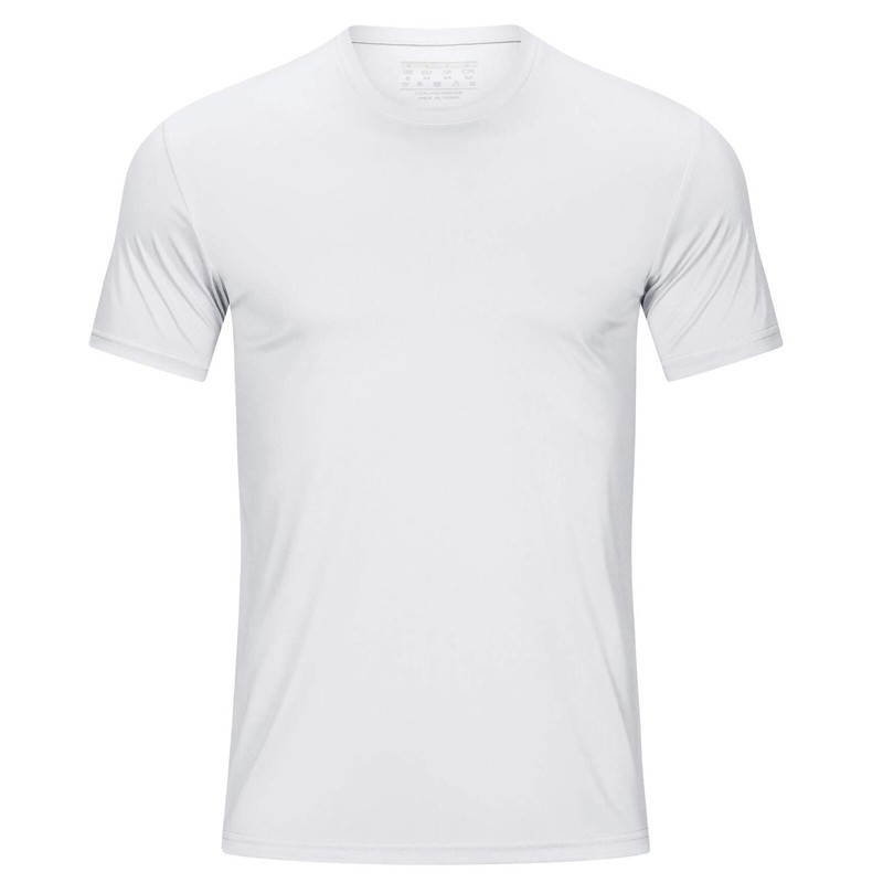 Mens Short Sleeve UPF50+ T-Shirt Quick Dry Rash Guard Athletic Running Swim Top