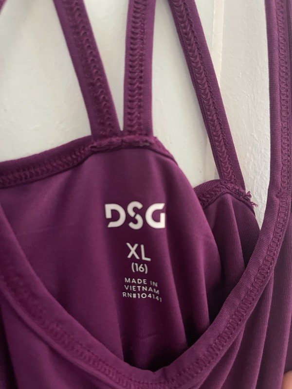 Lot Of 2 DSG Purple And Orange Girls XL Tank Tops Barely Worn gallery
