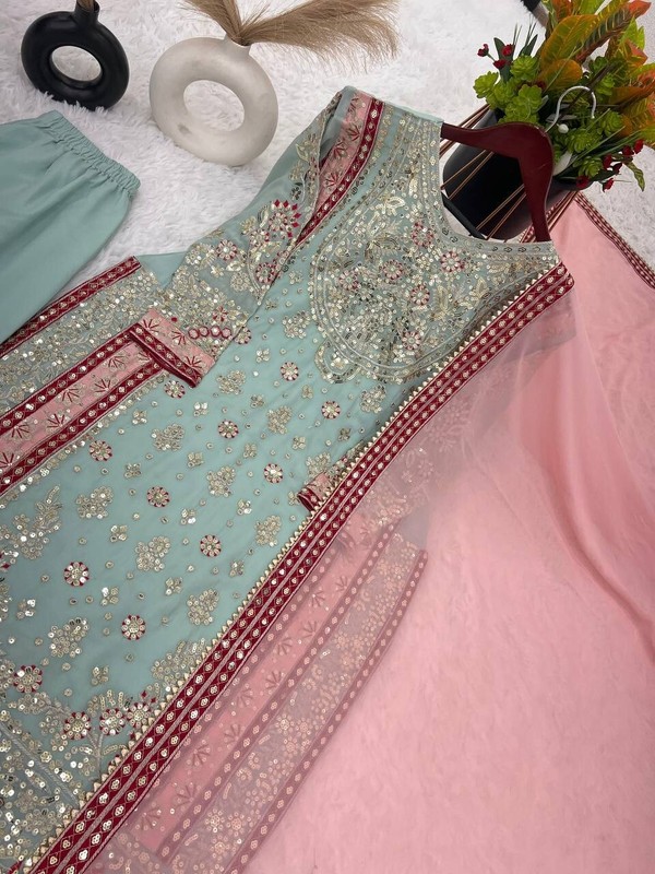 Women Dress Pakistani Salwar Kameez Readymade Suits Indian Wedding Party 3 Piece gallery