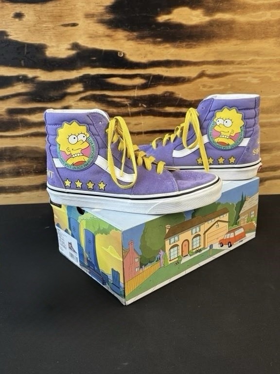 Vans X The Simpsons Lisa Simpson For President Men’s 8 Women’s 9.5