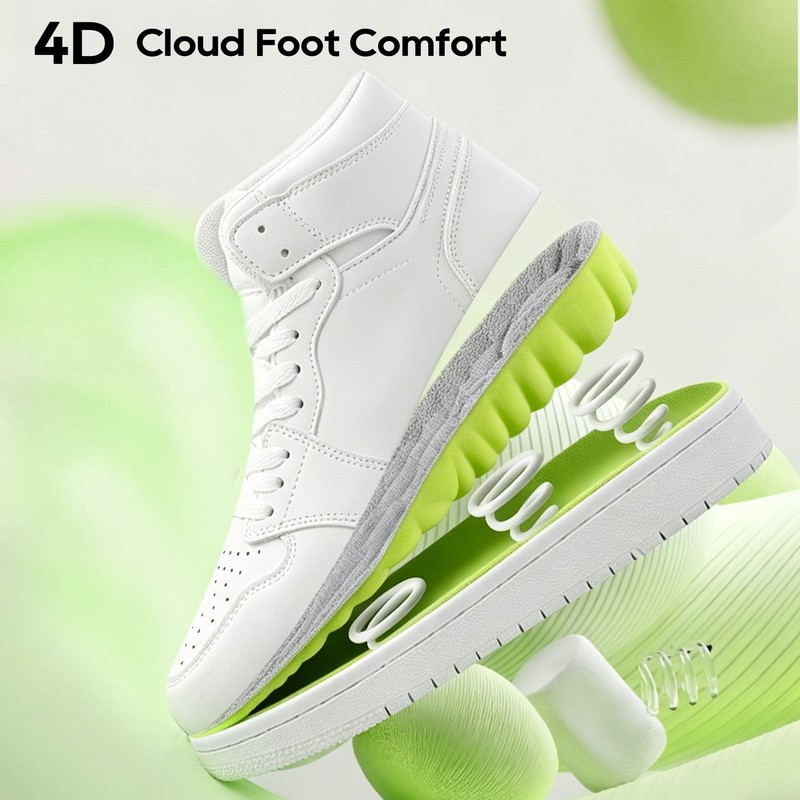 4D Cloud Height Increasing Insoles Anti-Stink & Sweat-Absorb Unisex for US 7-12 gallery