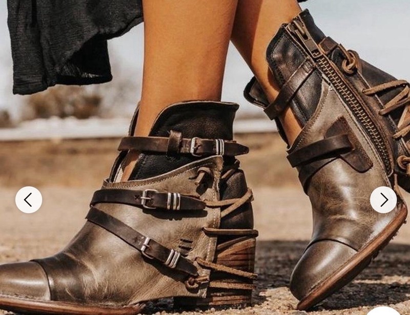 Freebird by Steven Crue Wine Multi Boots Sz 8 Ankle Hippie Western Distressed