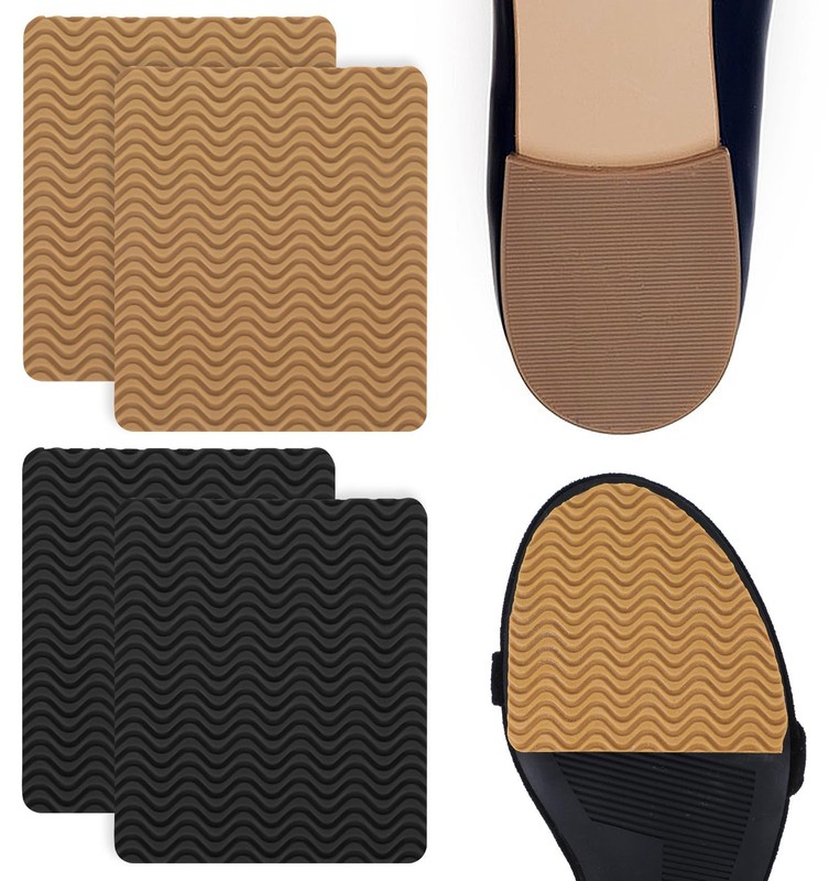 Boot Heel Replacement – Shoe Heel Pads 4-Pack, Anti Slip Repair Kit with Adhesiv
