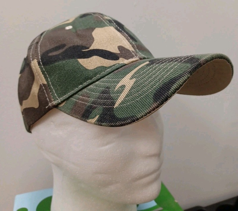 6 PANEL MID PROFILE BLANK BASEBALL CAP-COMBAT/MILITARY CAMOUFLAGE CAMO HAT gallery