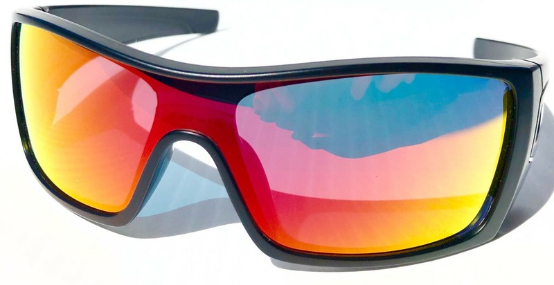 Oakley BATWOLF Black CARBON FIBER Icon POLARIZED Galaxy RUBY lens Sunglass 9101 gallery
