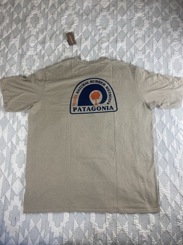 NWT Patagonia Responsibili-Tee Natural Rubber Yulex Wetsuit Logo T Shirt Sz XXL