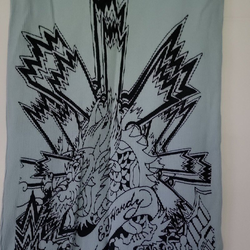 Vintage Y2K Ed Hardy by Christian Audigier Embellished Graphic Tank Dress Y2K gallery