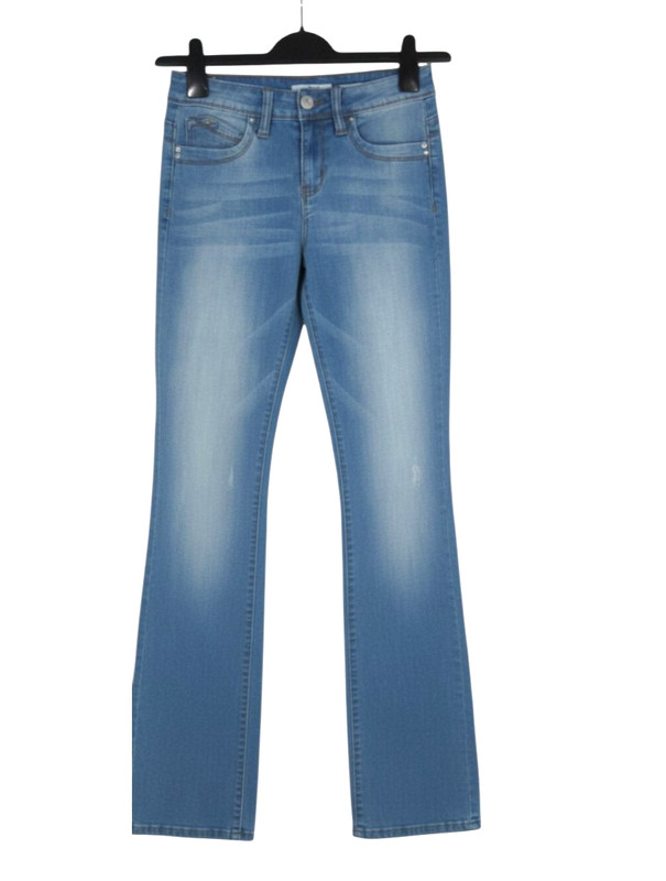 YMI WANNA BETTA BUTT? Stretch Denim MID-RISE Straight Leg DISTRESSED Jeans 3/26