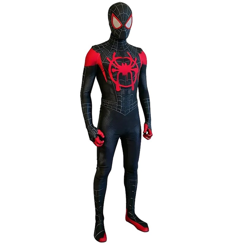 Miles Morales Spiderman M76 Jumpsuit Cosplay Adult Kids Costume Suit Halloween