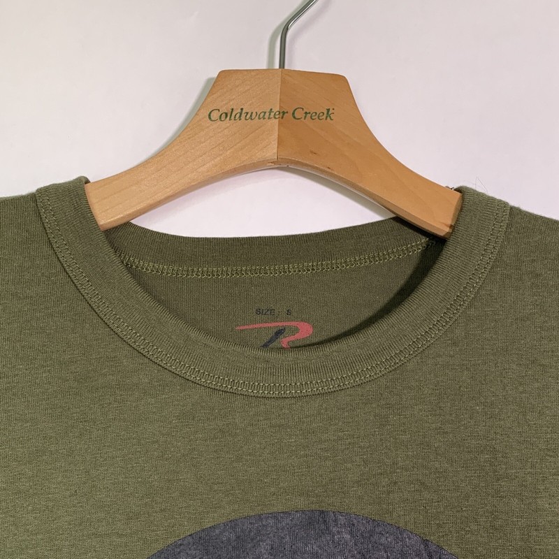 Peace Sign Classic Dark Green Graphic Shirt Sz S gallery
