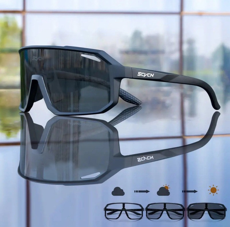 Photochromic Men's UV400 Cycling Sunglasses Women Sports Running Eyewear for Men gallery