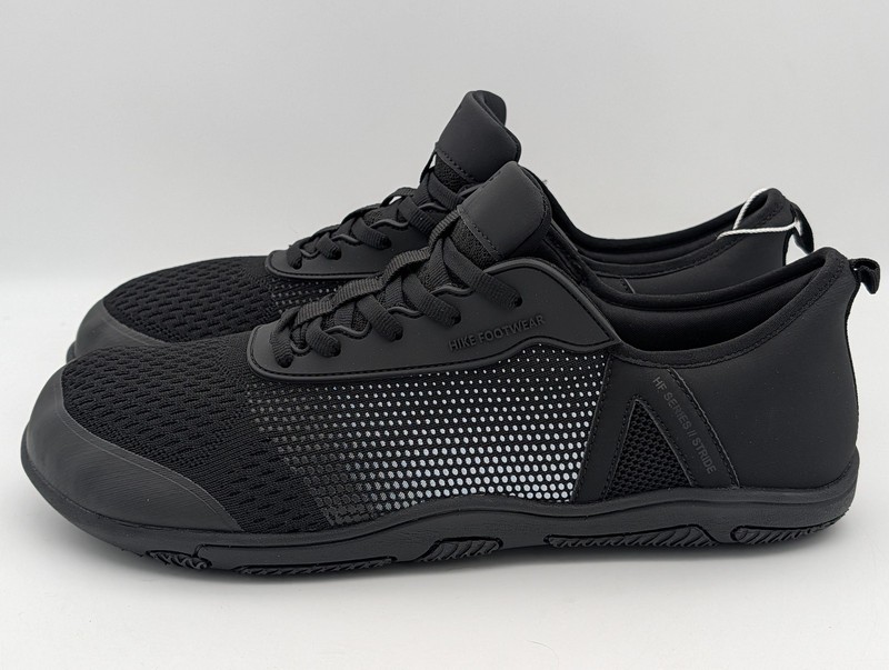 Hike Footwear W14 M12 HF Stride Black Barefoot Water Shoes Wide Toe Box