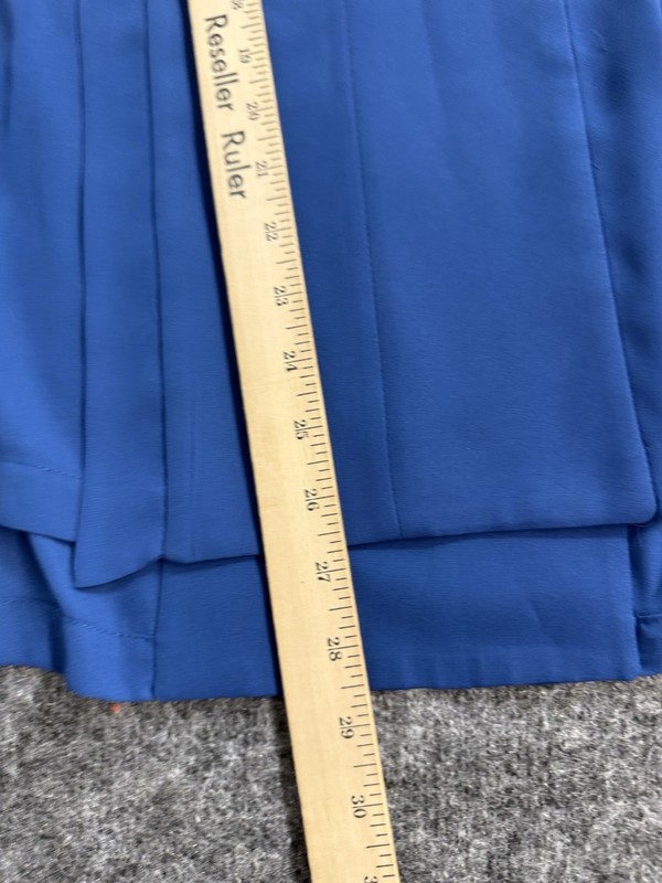 Mia Mulier Milano Blouse Tunic Shirt Large Blue Oversized Top Italian N46 gallery