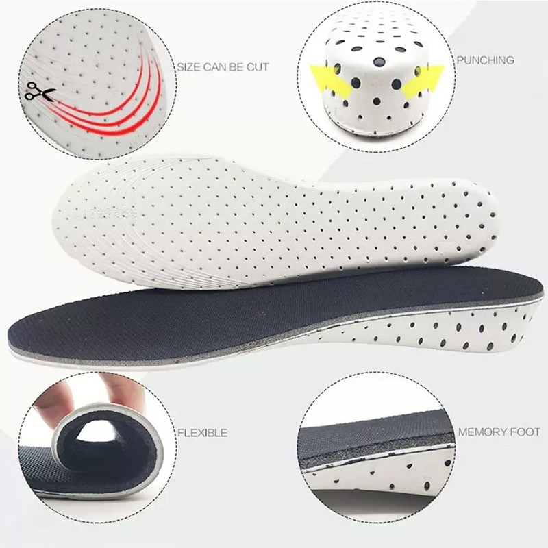Men Women Invisible Height Increase Insoles Heel Lift Taller Shoe Inserts Pad US gallery